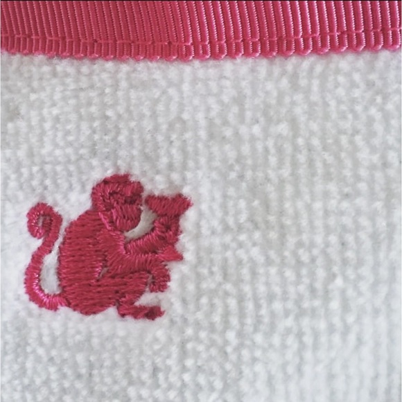 Bask- Baskpoolside - white & pink jacket - Women's White & pink Toweling Blazer - Picture 8 of 12